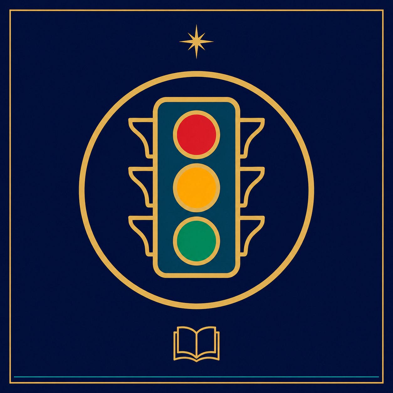 Student AI Boundary System icon featuring a red, yellow, and green traffic light.